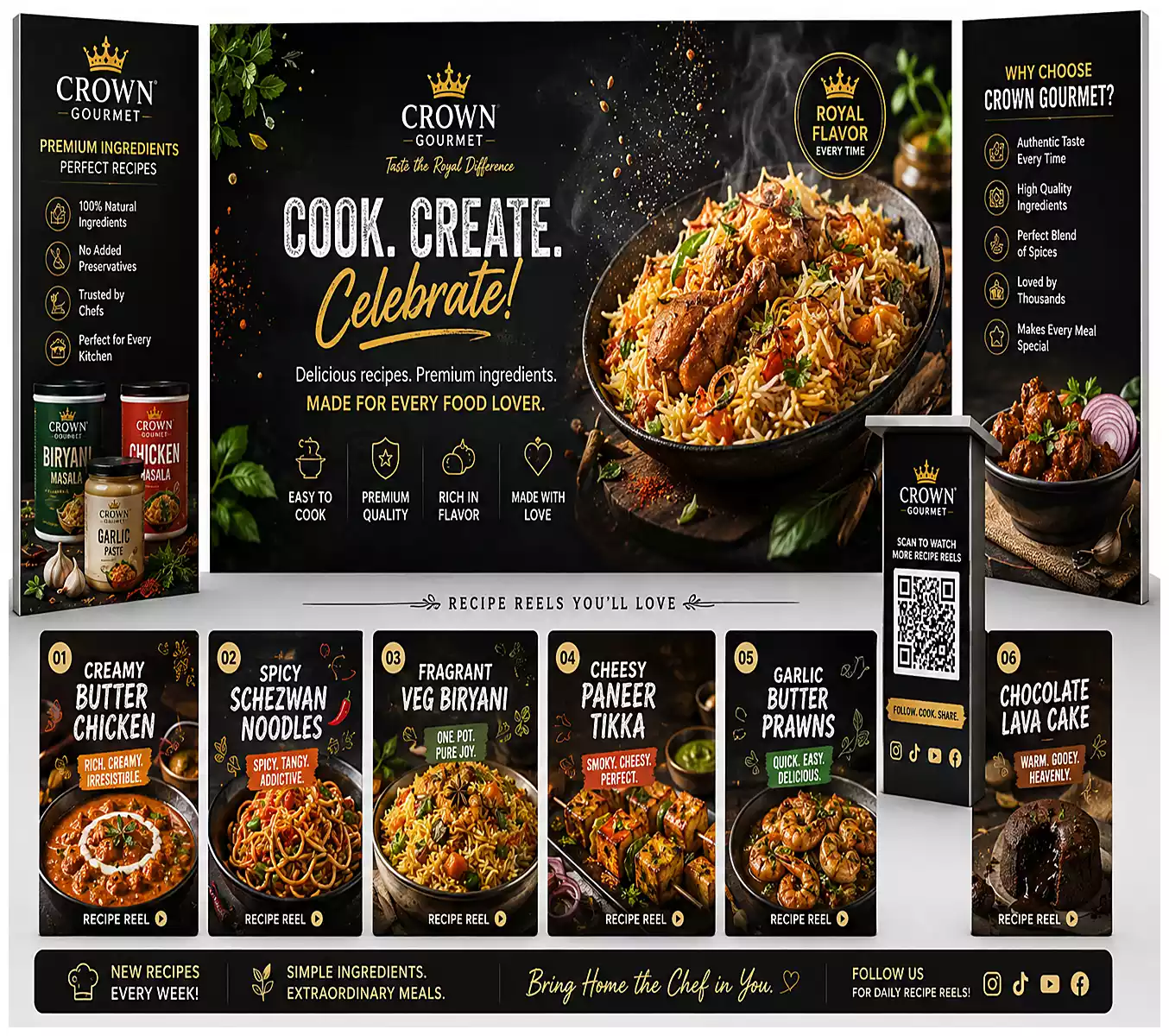 Crown Gourmet Recipe Reels