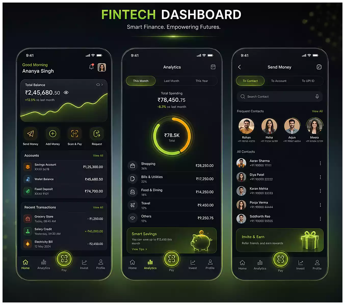 Fintech Dashboard Mobile App